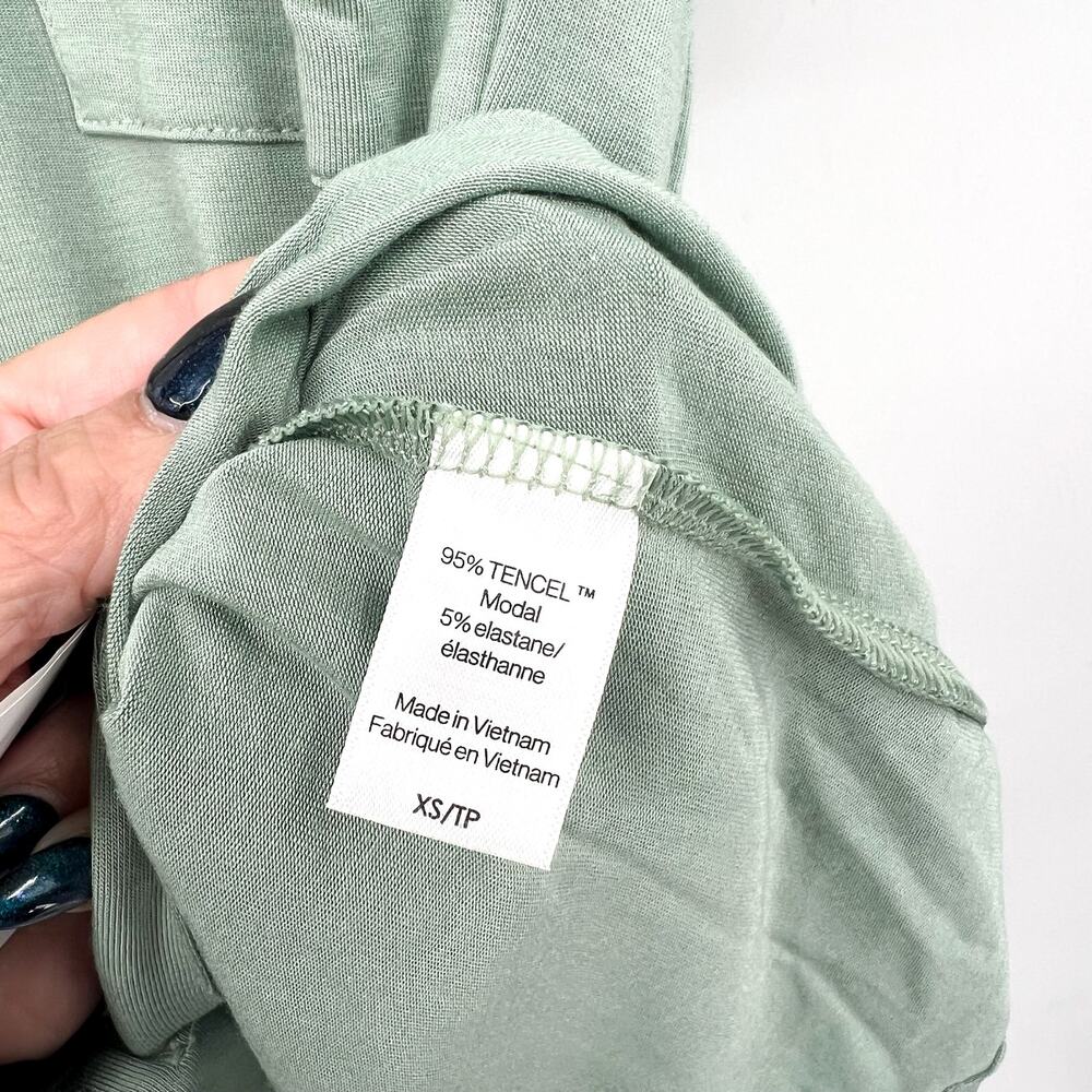 EBERJEY Gisele Relaxed Shorts PJ Set XS Eucalyptus Green TENCEL Modal NWT - Picture 10 of 13